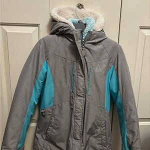 **SOLD** Gerry Gray and Blue Hooded 2 in 1 Winter Jacket
